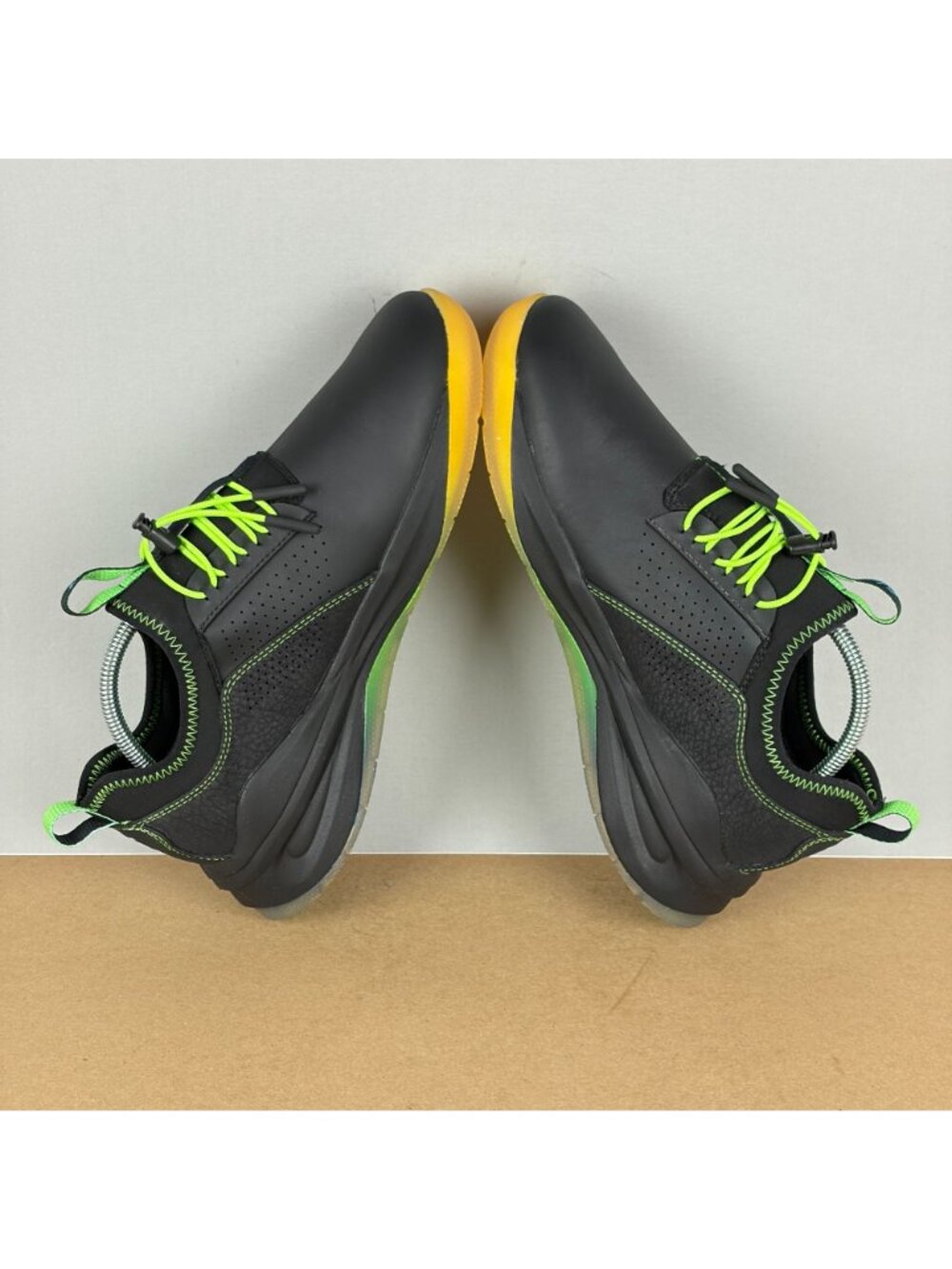 Clove Lunar Fade Classic Leather Athletic Shoes Womens 8.5 Black Green Toggle - Picture 5 of 10